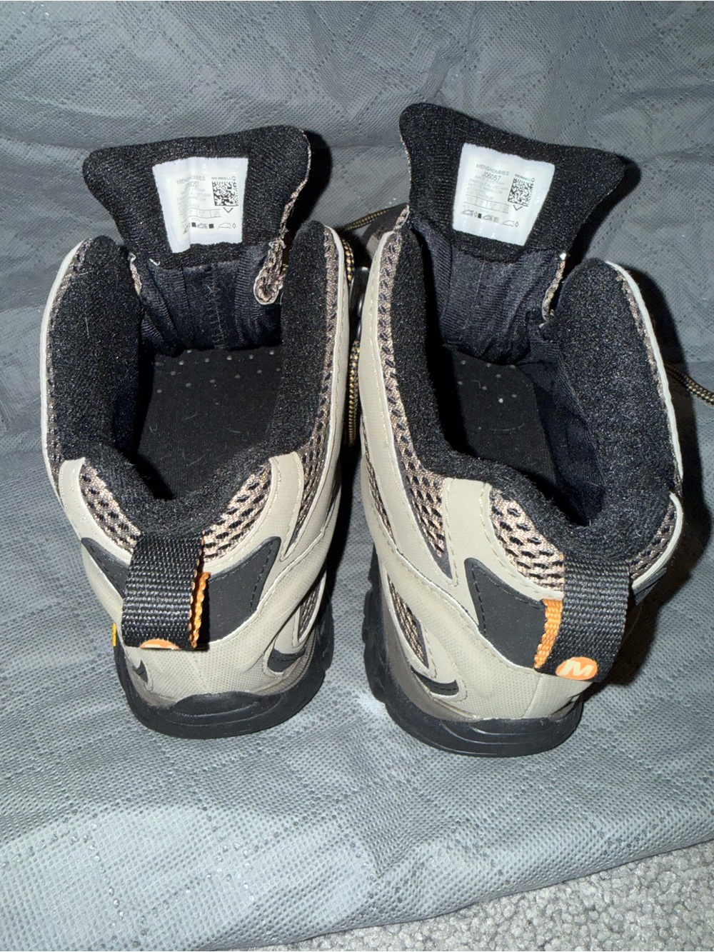 Merrell Men's Hiking Boots - Walnut (Beige, Black and Orange) Size 7.5 - Picture 3 of 10